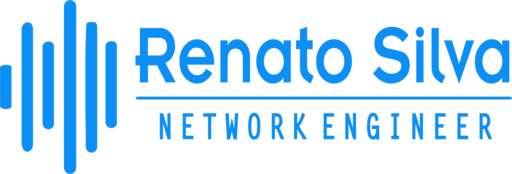 Logomarca azul topo do site Renato Silva Network Engineer